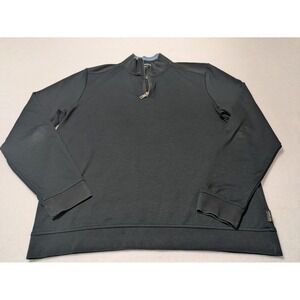 Ted Baker Sweater Men's‎ Size 5 XL Black Pullover 1/4 Zip Stretch Casual Knit